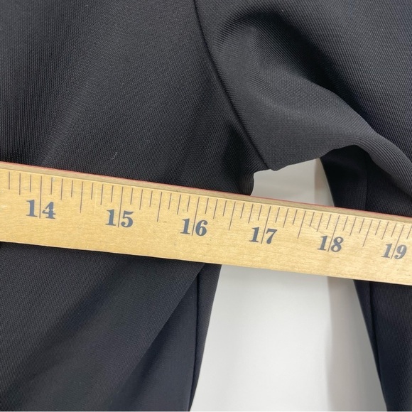 ANN TAYLOR Faux Wrap long sleeve Little Black midi Dress Sz 8 - Picture 8 of 8